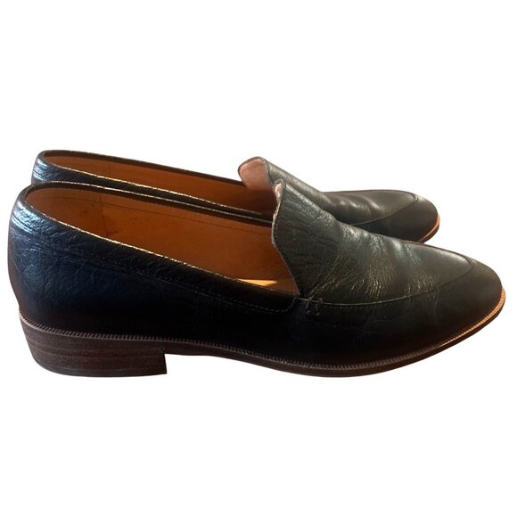 Madewell Womens Black Leather Loafers Size 7 - Picture 5 of 10